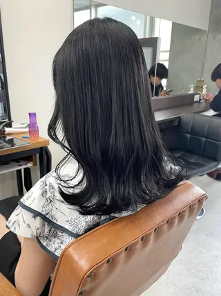 セミロング カラー ヘアアレンジ 🌷FUKA🌷 まろやかハイトーンのヘアスタイル