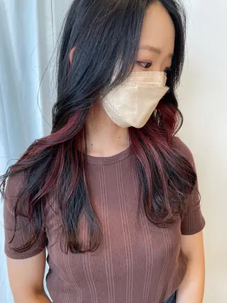 ロング カラー 比嘉 千咲のヘアスタイル