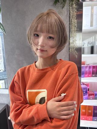 ミディアム カラー ヘアアレンジ color.nail 🫧ionaのネイルデザイン