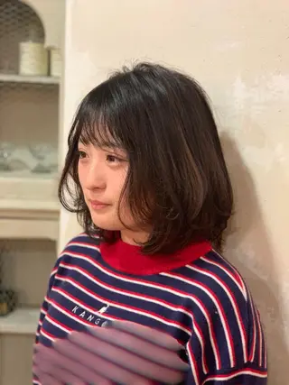 ミディアム 森 早希絵のヘアスタイル