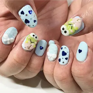 ネイル 渋谷/チップ長さ出し 👑アプレgel-xのネイルデザイン