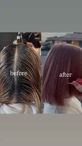 ショート カラー 7日空きあり 透明感✨️さとりんのヘアスタイル