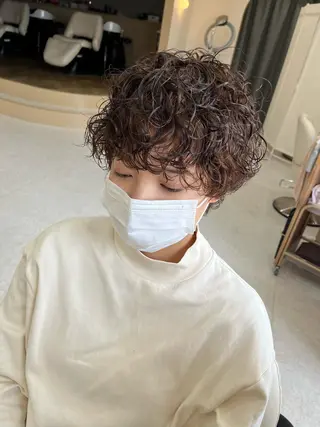ショート パーマ カットモデル募集/ 新潟松崎/田村紗莉那のヘアスタイル