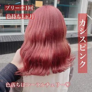 ミディアム カラー ヘアアレンジ メンズ キッズ マツエク・マツパ ブリーチの髪様 MASATOのヘアスタイル