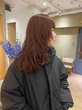 セミロング 似合わせレイヤー ＆縮毛矯正のヘアスタイル