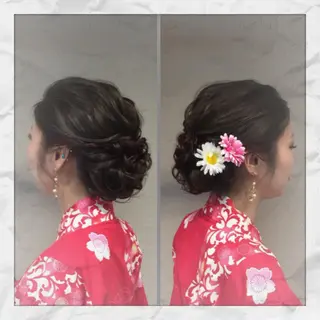 セミロング ヘアアレンジ ヘアセット/着付け 𓇼 まつもと𓇼のその他イメージ