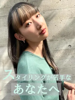 ロング カラー 藤井 さと実のヘアスタイル