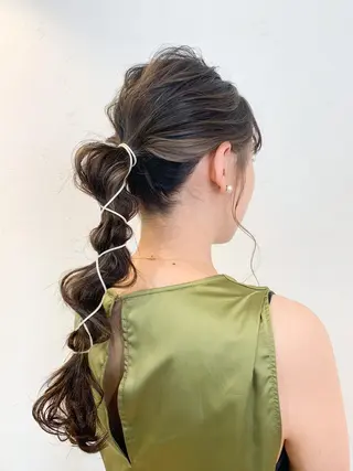 ロング ブリーチなしカラー 🌿脇黒丸 彩のヘアスタイル