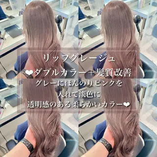 ロング カラー ウルフカットマスター みつきのヘアスタイル