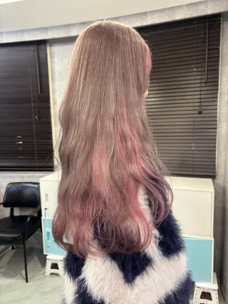 ロング カラー 艶髪ハイトーンカラー kana♡のヘアスタイル