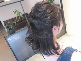 ミディアム ヘアアレンジ RHAIRSALON 西山梓のヘアスタイル