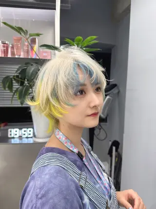 ショート カラー 新宿ブリーチ カラー美容師YUGOのヘアスタイル