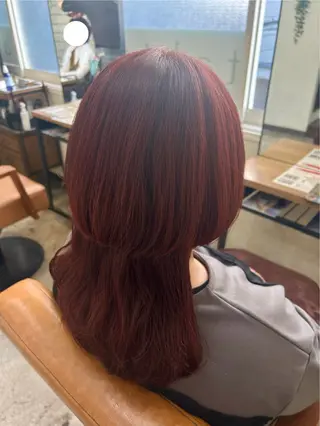 ミディアム カラー コヤナギ ラムのヘアスタイル