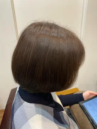 ショート カラー 髪質改善&縮毛矯正 カット/soyaのヘアスタイル