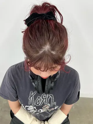 セミロング カラー ヘアアレンジ 🤍髪質改善/酸熱× 艶カラー🤍🫧リサのヘアスタイル