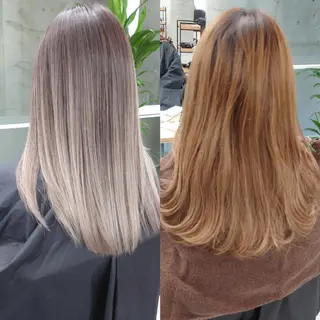 セミロング カラー 艶髪✨ブリーチ職人 yasuのヘアスタイル
