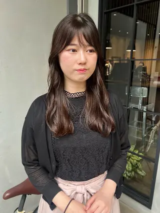 ロング カラー あやの/大阪ブリーチ カラー/パーマのヘアスタイル