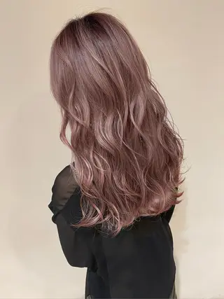 セミロング カラー 髪質改善カラー韓国風 レイヤーtudaのヘアスタイル
