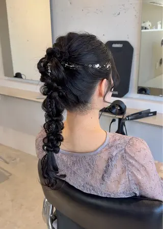 ヘアアレンジ 大人のボブパーマ ˗ˋˏairiˎˊ˗のヘアスタイル