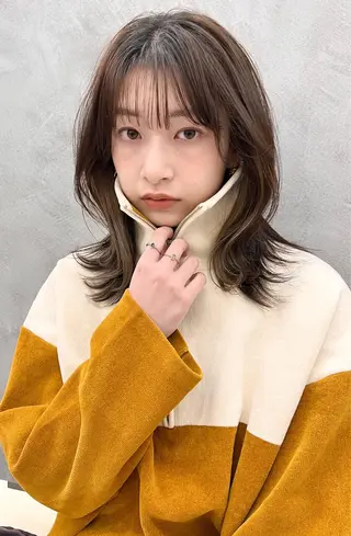 ミディアム カラー ヘアアレンジ 髪質改善/透明感 カラー/吉田光佑のヘアスタイル