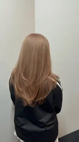 ロング 渋谷ケアブリーチ ❤️🔥徳田空悟のヘアスタイル