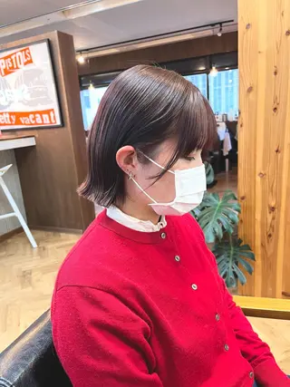 ミディアム カラー ena/ブリーチなし 透明感・レイヤー🎀のヘアスタイル