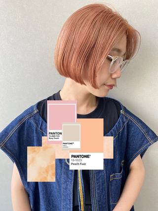 ショート カラー ショート🌼ボブ🌼 ハイトーン🌼大津のヘアスタイル