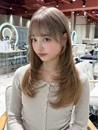 ロング リピート率No1透明 感カラー/HANAのヘアスタイル