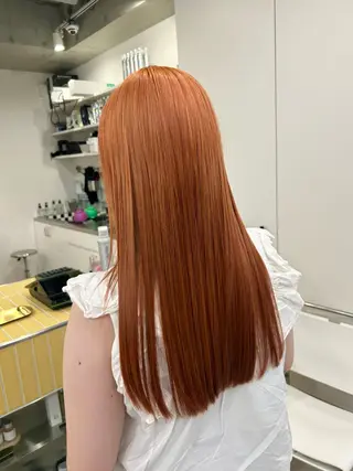 ロング 髪質改善/縮毛矯正 /艶カラー💗のヘアスタイル