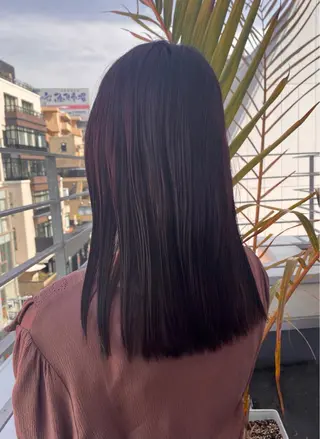 ミディアム カラー 暖色系特化さくら /福岡天神/レイヤーのヘアスタイル
