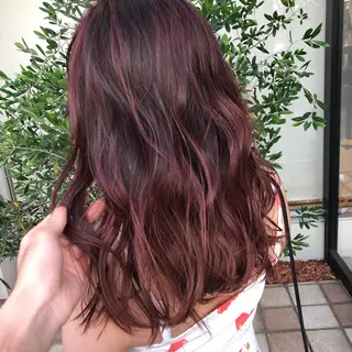 ロング カラー パーマ 齋藤 佳以のヘアスタイル