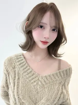 ショート カラー ヘアアレンジ 縮毛矯正🤍 盛れるボブ/ひかりのヘアスタイル