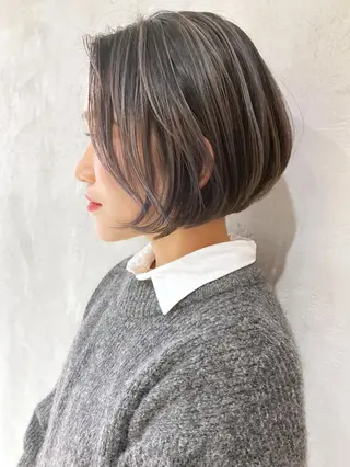 ショート カラー パーマ ヘアアレンジ ITbyALBUM 中野店のヘアスタイル