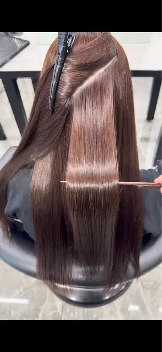 ロング カラー りきと🦋河原町 縮毛矯正/艶カラーのヘアスタイル
