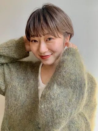 ショート パーマ 三矢 ちなつのヘアスタイル