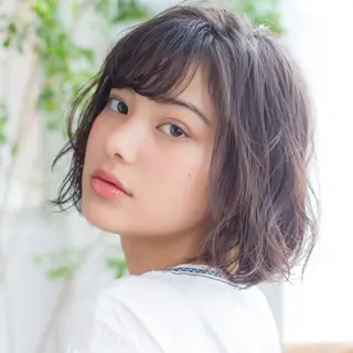 パーマ りな💗垢抜け前髪/ レイヤー💗縮毛矯正のヘアスタイル