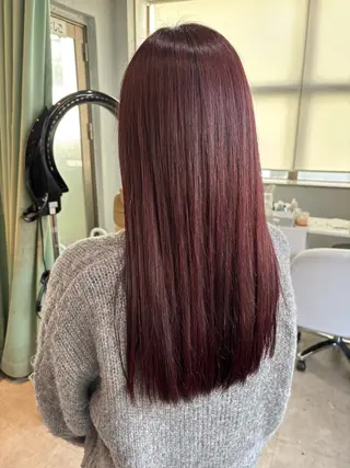 ロング カラー りあの🎀 /暖色カラー🍒のヘアスタイル