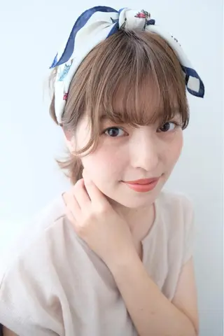 ミディアム カラー ヘアアレンジ 🦖鶴岡 香純🦖のヘアスタイル