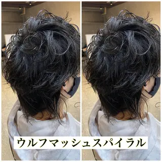 ミディアム パーマ メンズ ⭕️メンズパーマ⭕️ 山口 裕太郎のヘアスタイル