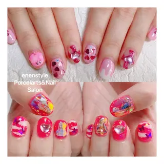 ミディアム ネイル 🐾enen style 🐾のネイルデザイン