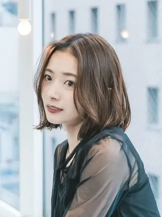 ミディアム ba-boo 熊本のヘアスタイル