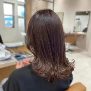 ミディアム カラー 大人可愛いhair 🐾🩵HANAのヘアスタイル