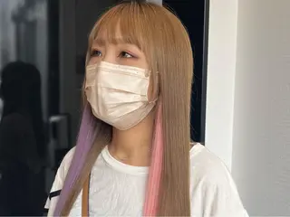 ロング カラー ヘアカラー&縮毛矯正 STAR☆RIVERのヘアスタイル
