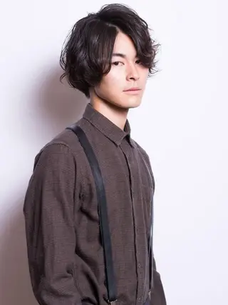 ミディアム パーマ メンズ Ra.Mama ラママのヘアスタイル