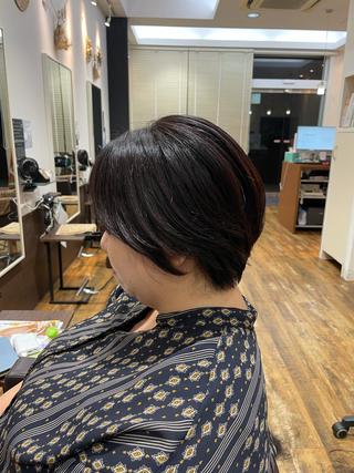 ショート 笠原未稀/カット・ ブリーチ無しカラーのヘアスタイル