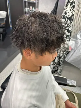 ミディアム パーマ メンズ メンズ専門美容室 /久徳大輝のヘアスタイル