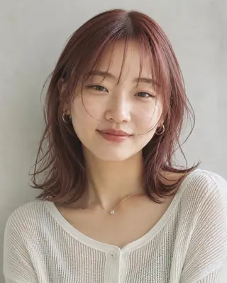 ミディアム カラーモデル募集☆ 小園彩夏のヘアスタイル