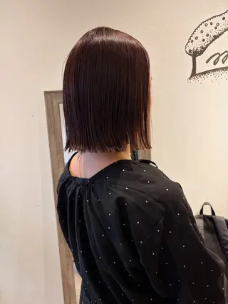 ミディアム カラー 上品な暖色/丸みボブ Chie🪷のヘアスタイル