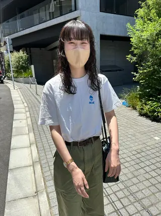 セミロング カラー パーマ ヘアアレンジ メンズ キッズ ネイル マツエク・マツパ アイブロウ パーマ/透明感カラー /ボブ/吉田一生のヘアスタイル