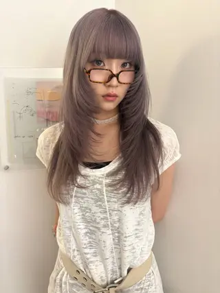 ロング ⭐️グレージュカラー ⭐️ななみのヘアスタイル